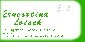 ernesztina loisch business card